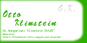 otto klimstein business card
